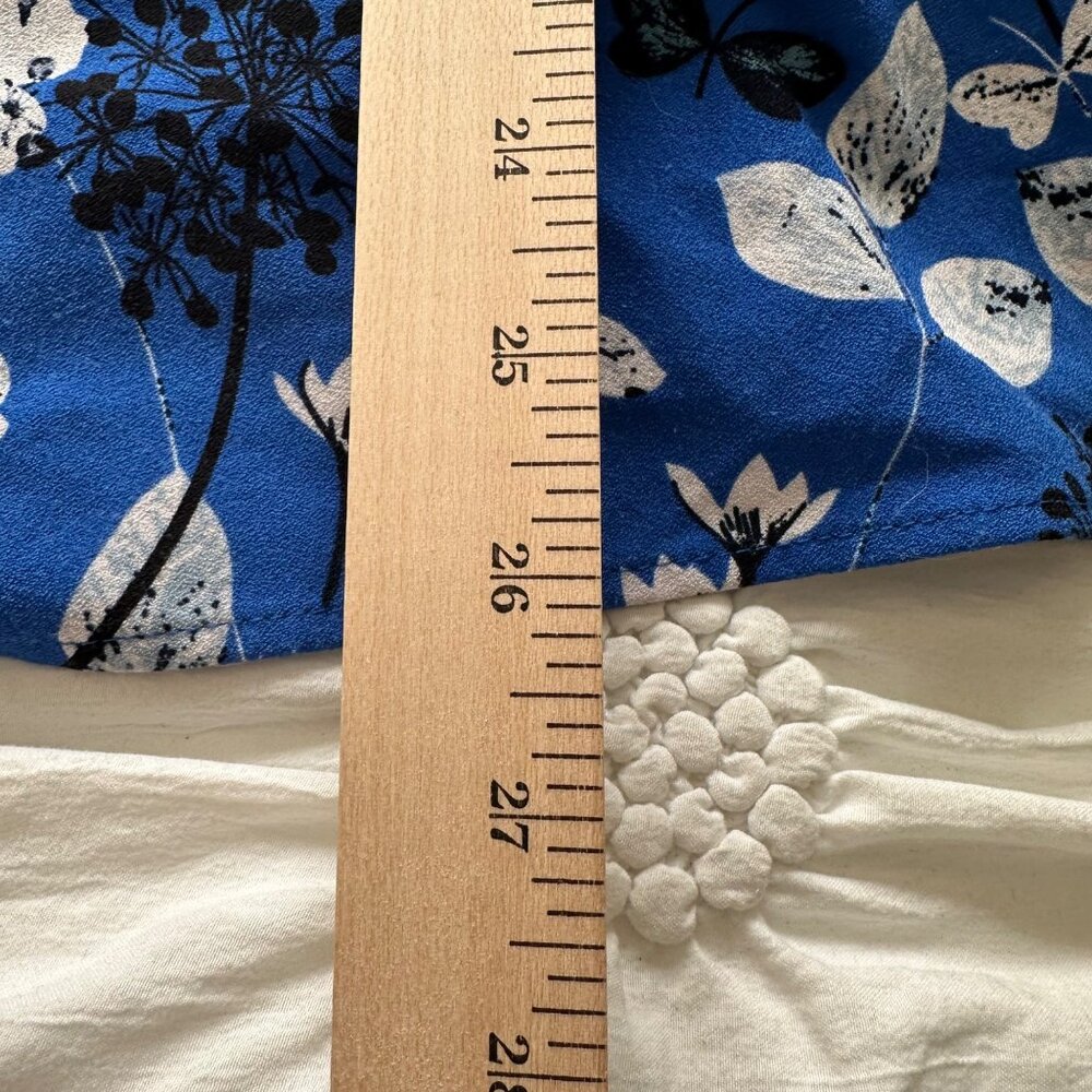 Hilary Radley Womens Blue Dark Floral Sleeveless Blouse XXL Beachy Tropical - Picture 8 of 9